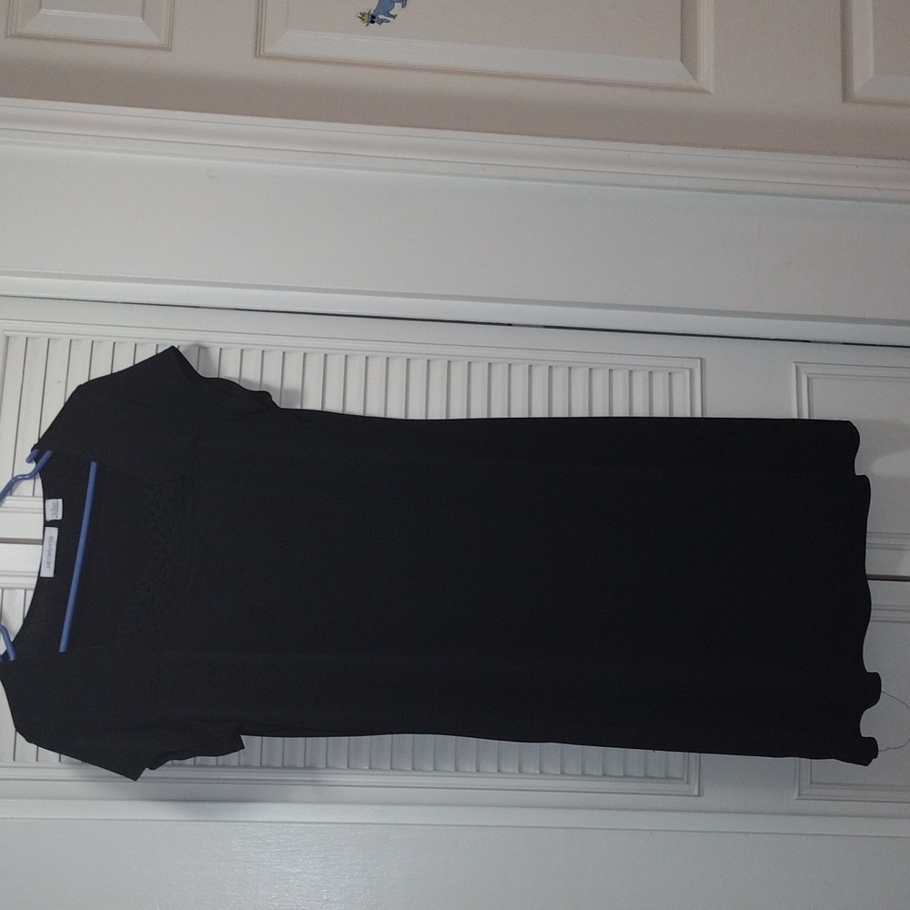 Liz Claiborne- Large, short sleeve black dress, simplistic